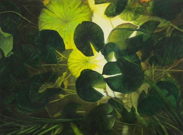 이성경 땅의 창 23-7 2023년 한지에 채색 목탄 140x190cm