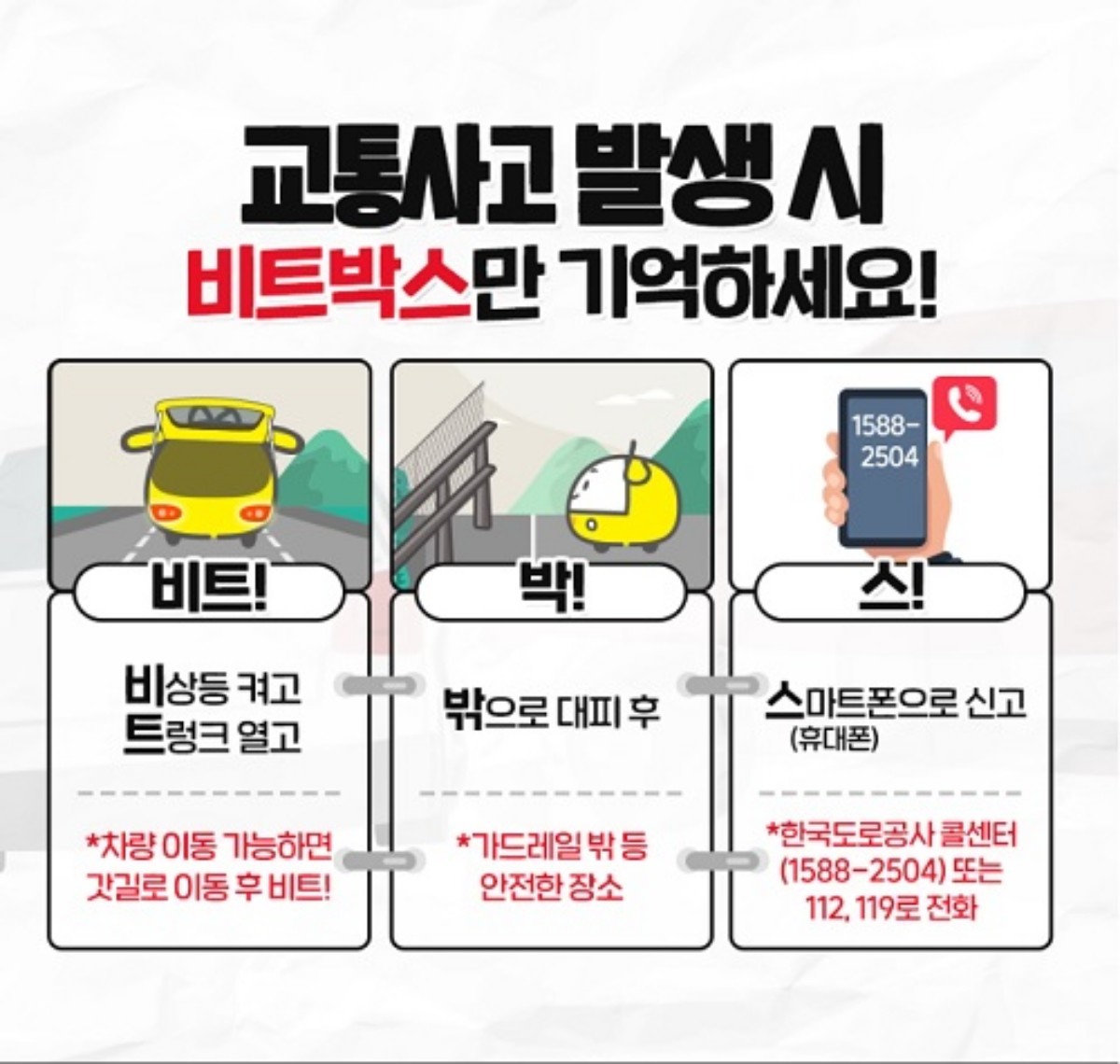 고속도로 2차 사고 예방 안전 수칙 / 한국도로공사