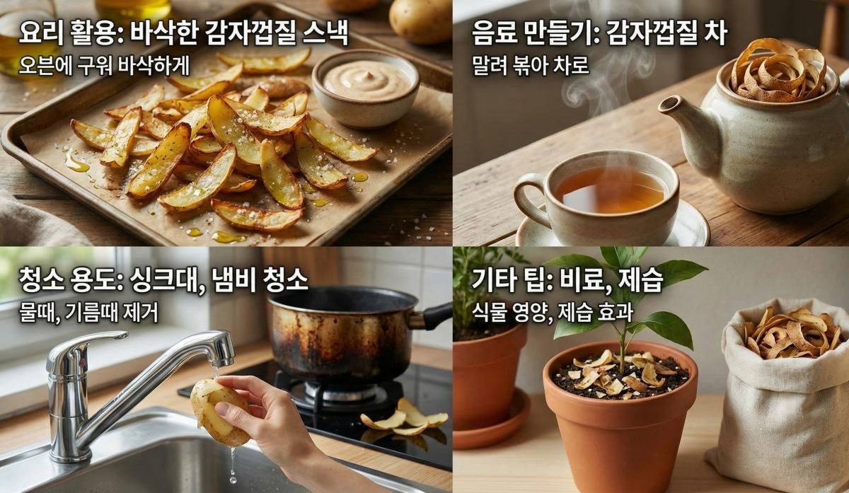 '감자 껍질, 어디까지 활용해 봤나요?!' 기사 내용 토대로 AI툴 활용해 제작한 자료사진.