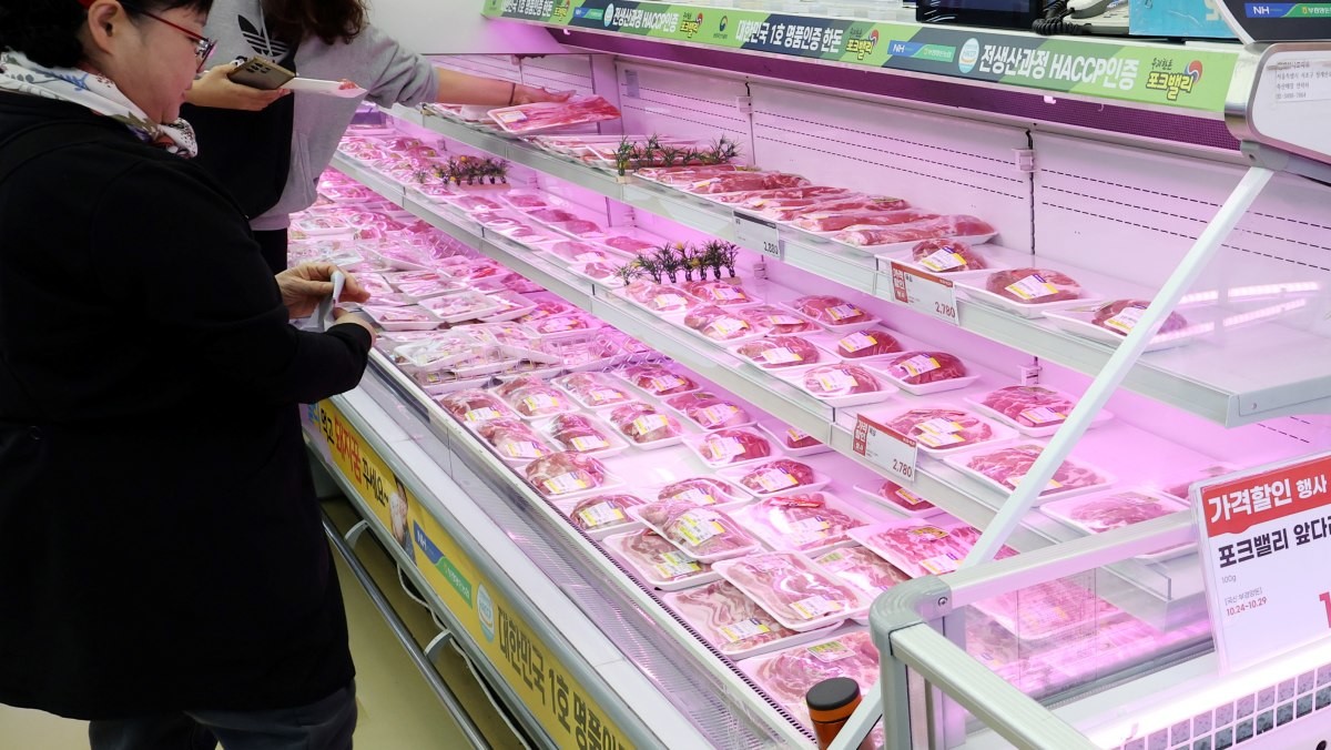 서울 양재동 하나로마트 축산코너 모습. / 뉴스1