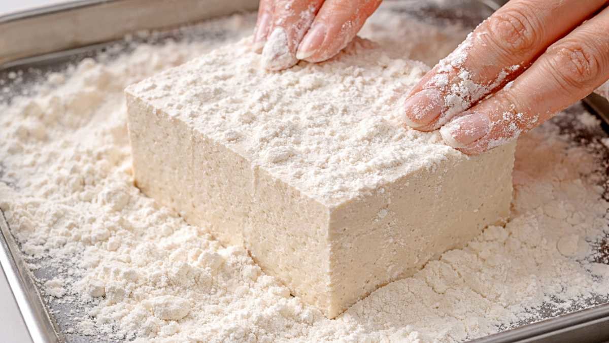 '두부를 통째로 부침가루에?!' 기사 내용 토대로 AI툴 활용해 제작한 자료사진.