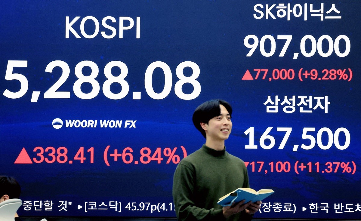 3일 서울 중구 우리은행 본점 딜링룸 전광판에 종가가 표시되고 있다. / 뉴스1