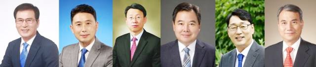 이상익 함평군수, 이남오 함평군의장, 이성일 국가균형발전위원회 특별위원, 이윤행 전 함평군수, 조성철 민주당 정책위원회 부의장, 정정희 전 전남도의원(왼쪽부터)