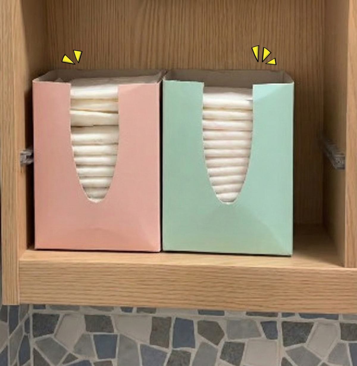 다 쓴 각티슈 잘 활용해 만든 화장실 '생리대 수납함'. 기사 내용 토대로 AI툴 활용해 제작한 자료사진.