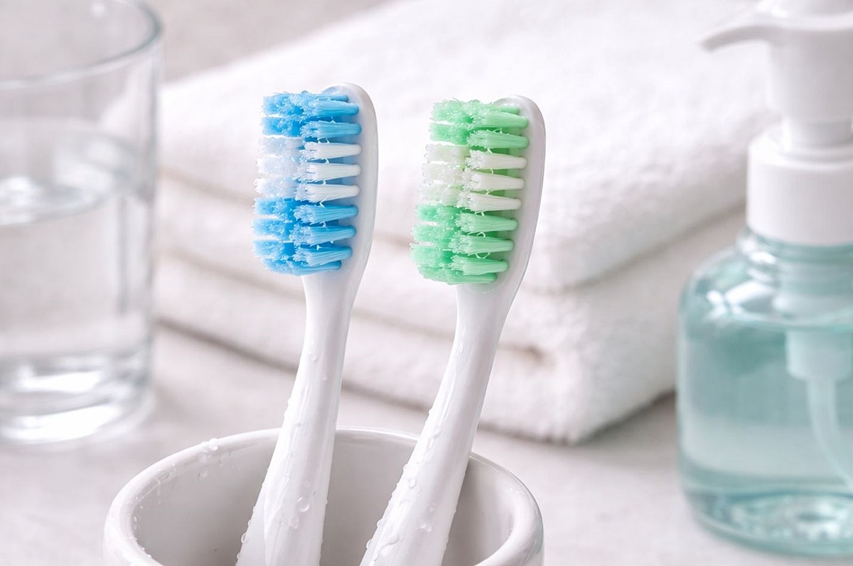 깨끗하게 세척한 칫솔 모습. 기사 이해를 돕기 위해 AI를 활용해 제작한 자료 사진입니다. 실제 모습과 다소 차이가 있을 수 있습니다.