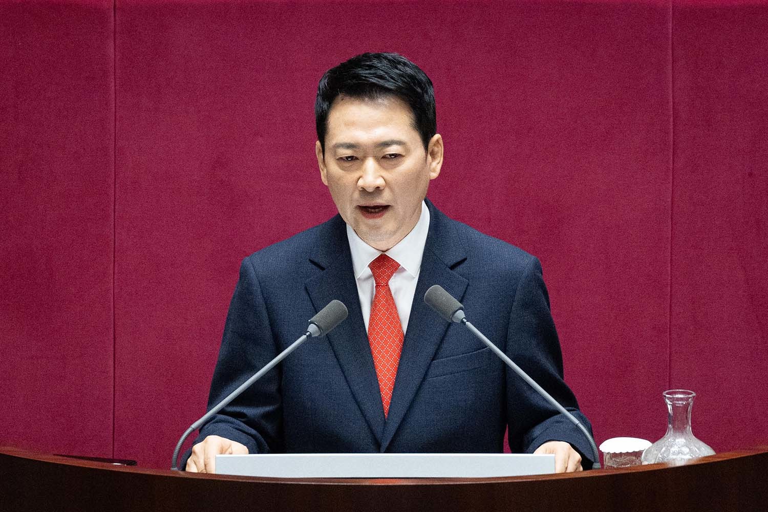 장동혁 국민의힘 대표가 4일 서울 여의도 국회에서 열린 제432회 국회(임시회) 제3차 본회의에서 국정에 관한 교섭단체 대표연설을 하고 있다. / 뉴스1