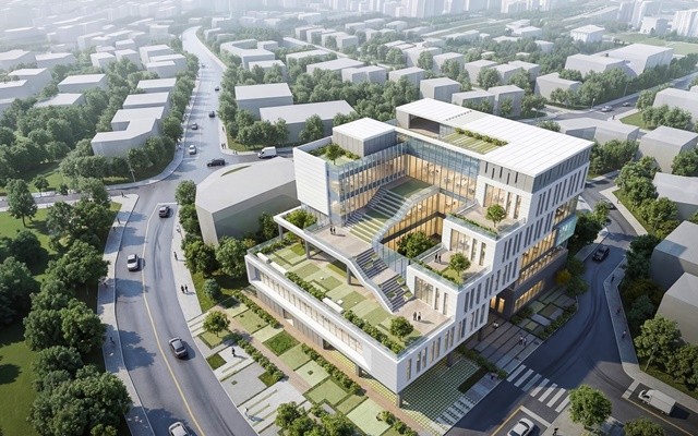 설계공모를 통해 당선된 남평읍 복합청사 당선작 조감도