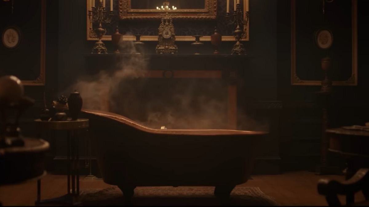 '브리저튼' 시즌4 파트2 티저 속 의미심장한 욕조 장면. / 유튜브 'Netflix Korea 넷플릭스 코리아'