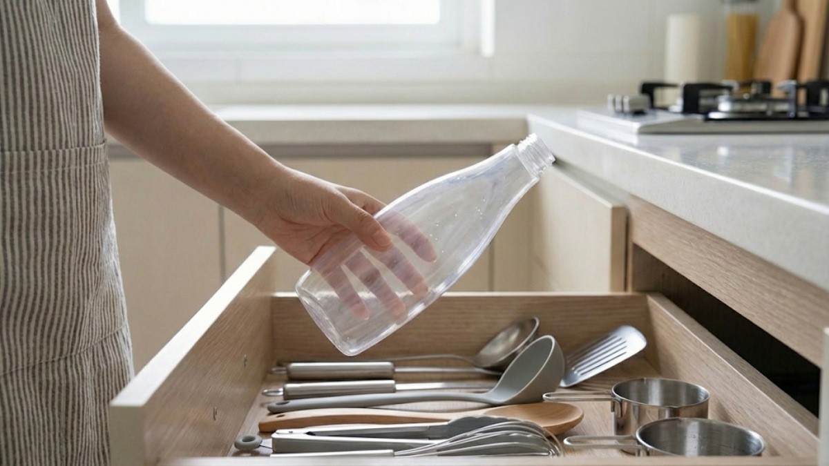 케첩통을 서랍에 넣는 모습 / 기사 내용을 바탕으로 제작한 AI 이미지