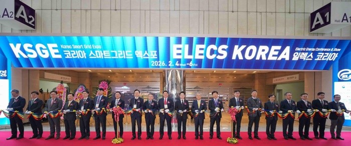 한국남부발전이 국내 최대 규모의 전기·에너지 전시회인 **ELECS KOREA 2026**에서 발전공기업 6사를 대표해 중소기업의 판로 개척과 기술 홍보를 지원했다. / 사진제공=남부발전