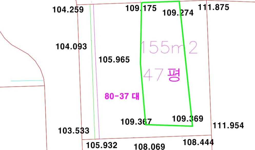 측량도 / 고소인 본인 제공