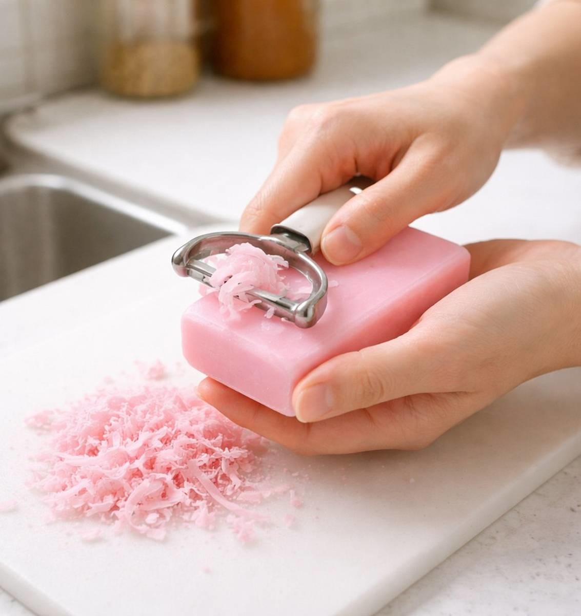 비누 '절약' 꿀팁. 기사에 대한 이해를 돕기 위해 AI 툴로 제작한 자료 사진