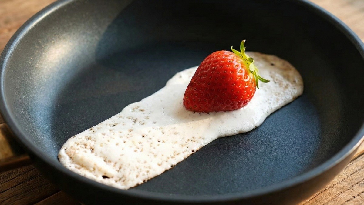 기사를 바탕으로 AI가 생성한 자료사진. 실제 조리 과정에서는 딸기 꼭지를 제거한다.