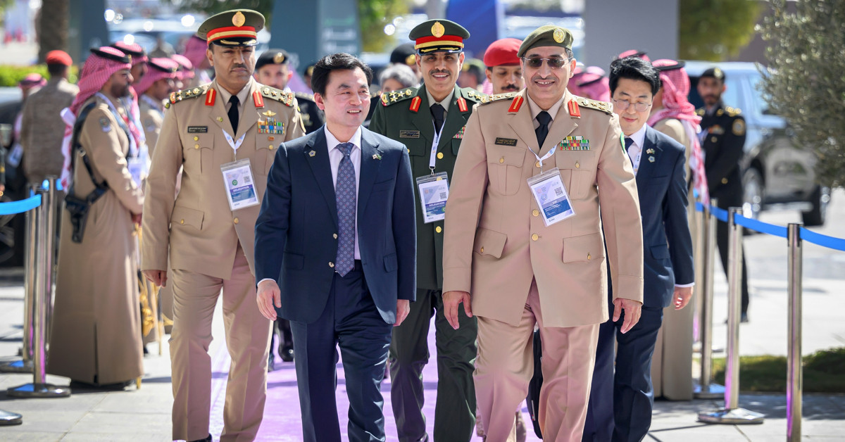 안규백 국방부장관이 사우디아라비아 수도 리야드에서 열린 2026 세계방산전시회 개막식에 참석하고 있다.  / 뉴스1