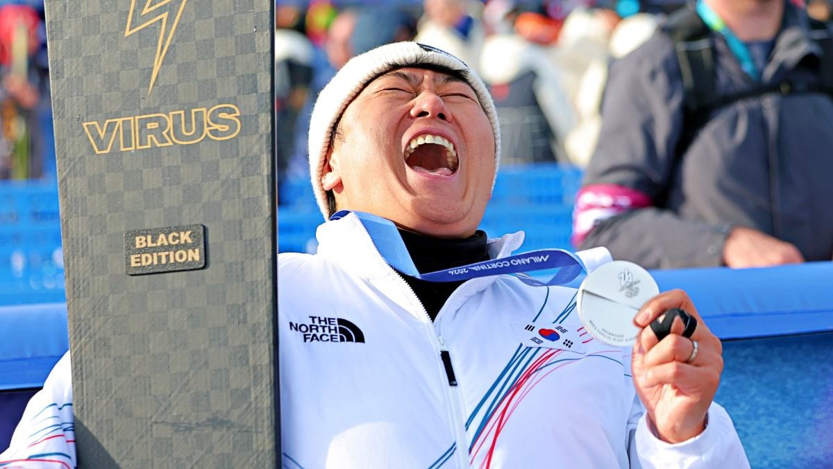 김상겸, 은메달 포효. / 뉴스1