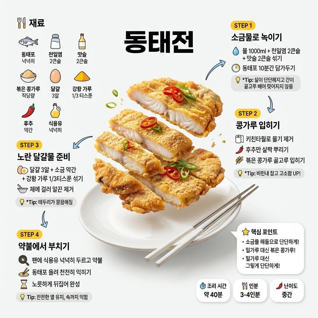 동태전 레시피 (AI로 제작됨)