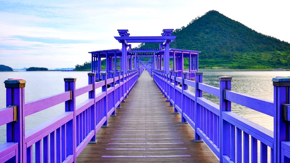 신안 퍼플교. 기사 내용 토대로 AI툴 활용해 제작한 자료사진.