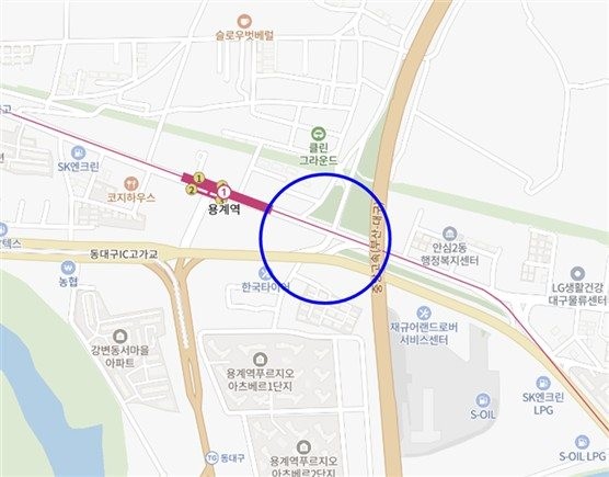 용계삼거리 지도.