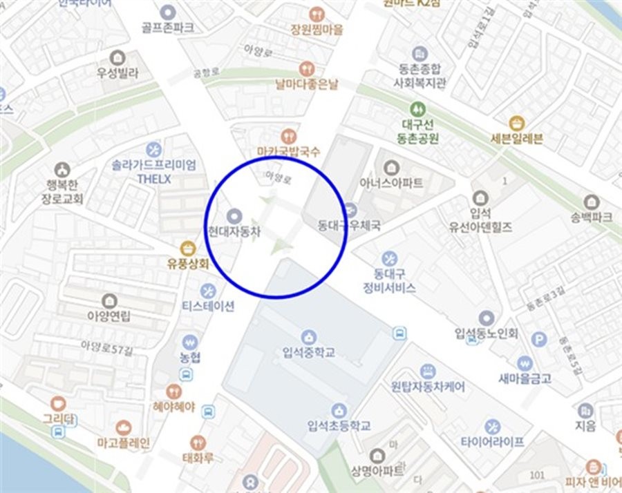 입석네거리 지도.