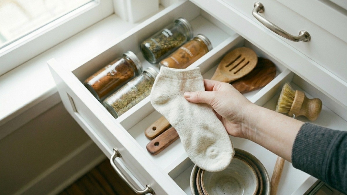 서랍에 양말을 넣는 모습 / 기사 내용을 바탕으로 제작한 AI 이미지