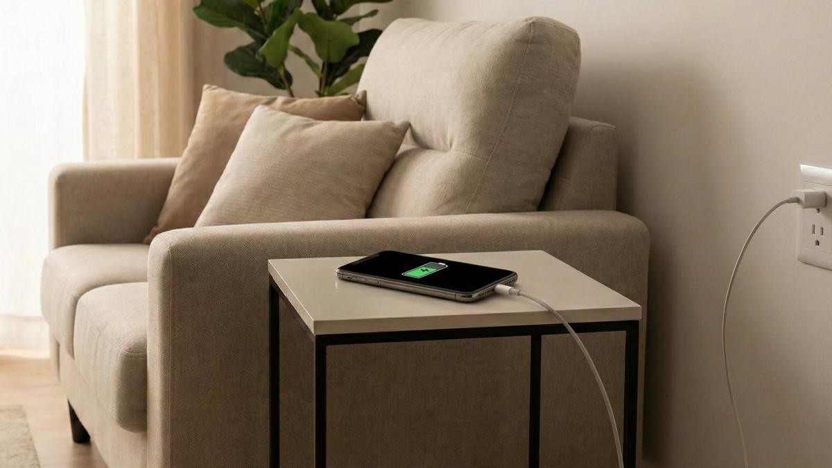 휴대폰 충전 사진 (AI로 제작됨)