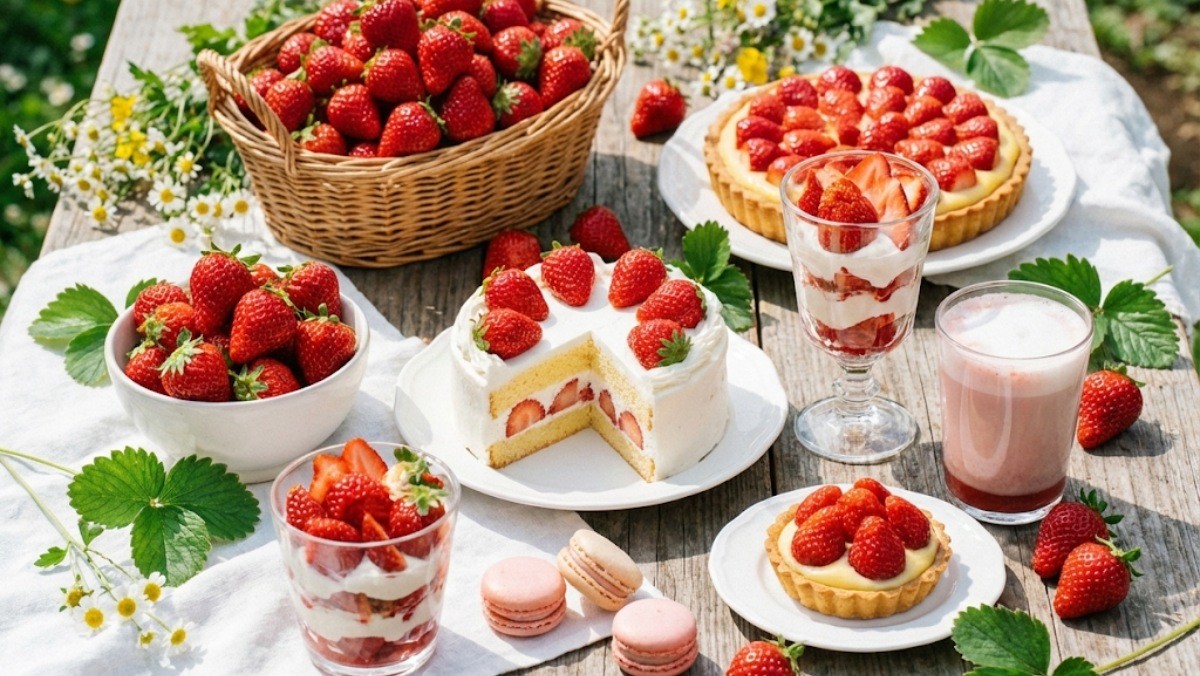 맛있는 딸기 디저트 / 기사 내용을 바탕으로 제작한 AI 이미지
