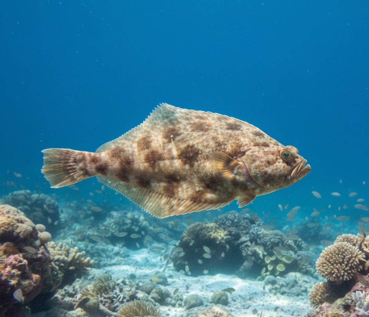 도다리. AI가 생성한 자료사진. (실제와 차이가 있을 수 있음을 알립니다.)