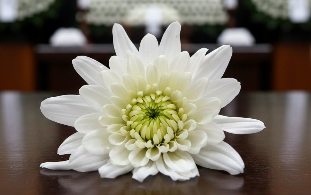 국화 한 송이. AI툴 활용해 제작한 자료사진.