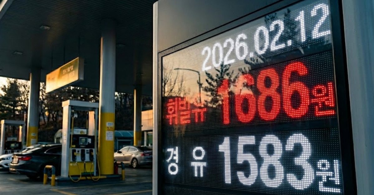 26년 2월 12일 유가. 기사 이해를 돕기 위해 AI로 제작한 이미지.