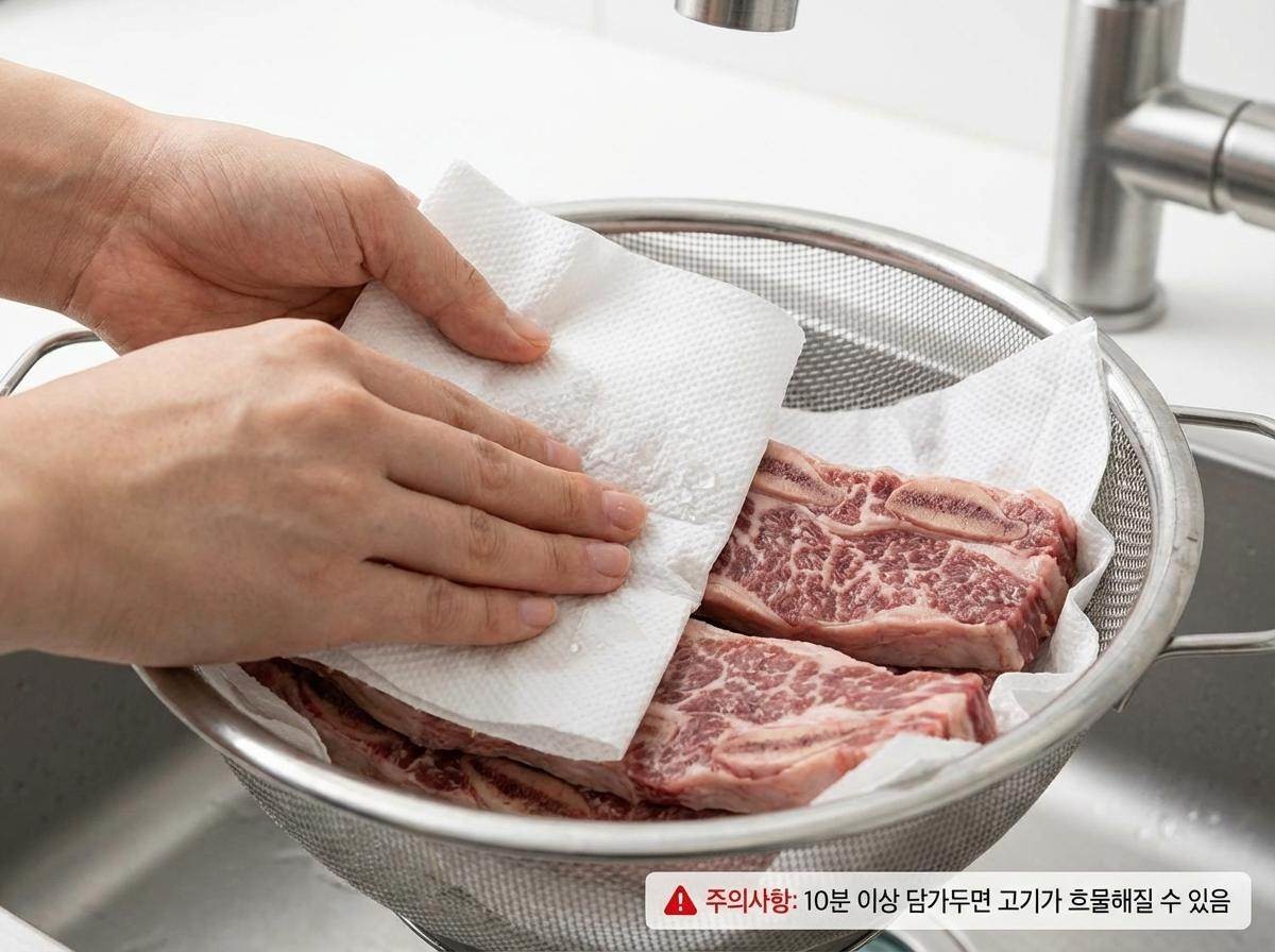 LA갈비 탄산수에 담글 때 주의점. 기사 내용 토대로 AI툴 활용해 제작한 자료사진.