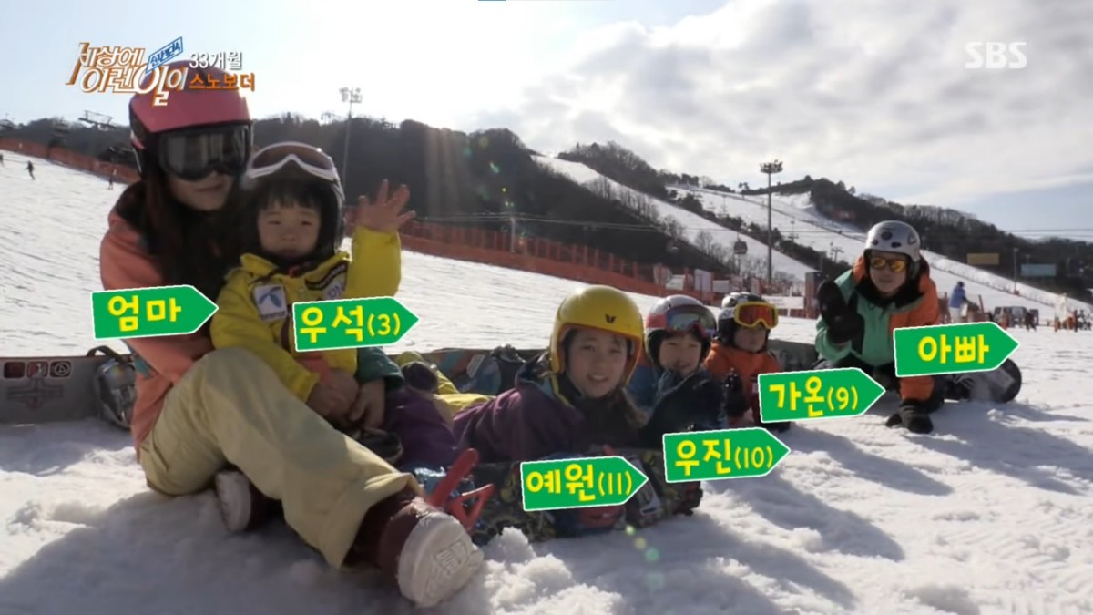 순간포착 세상에 이런일이 방송 화면 / '아빠부터 33개월 막내까지! 스노보드 가족'란 제목으로 'SBS STORY' 유튜브 채널에 올라온 영상.