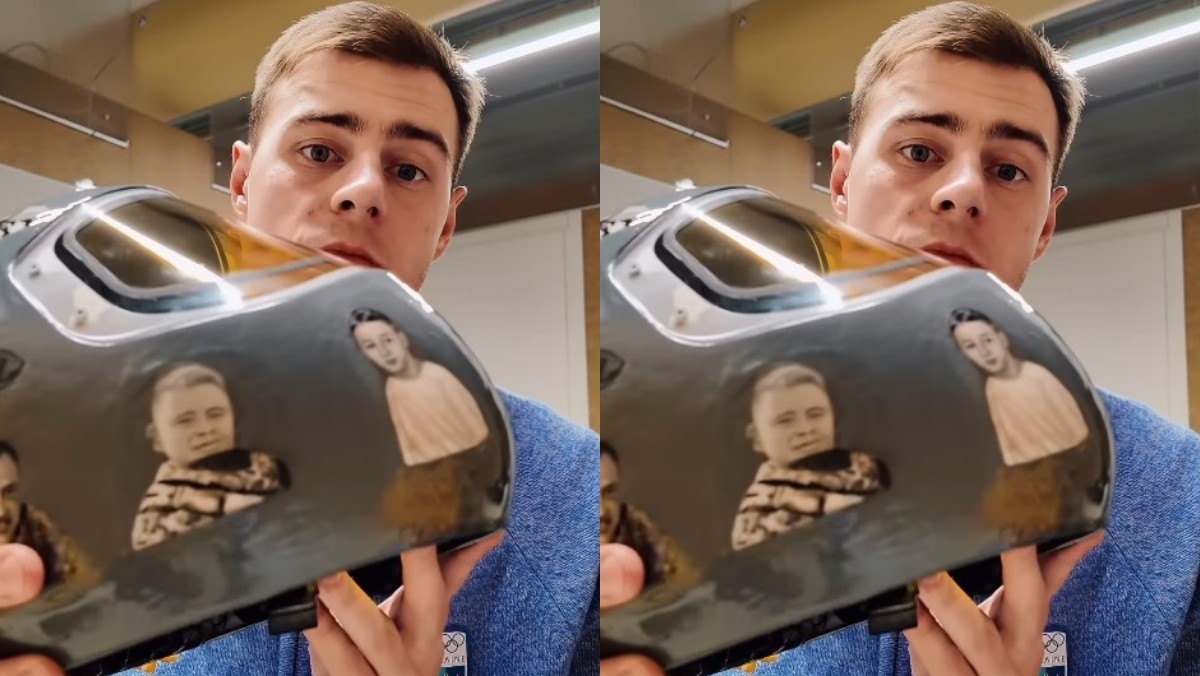 헬멧을 보이는 헤라스케비치 SNS 영상 캡쳐. / 헤라스케비치 인스타그램