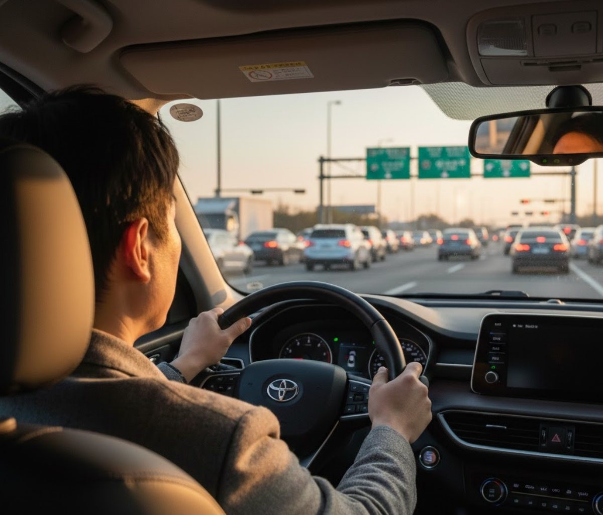 운전을 하는 사람. AI가 생성한 자료사진.