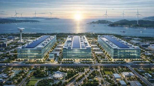 첨단반도체 팹 조감도