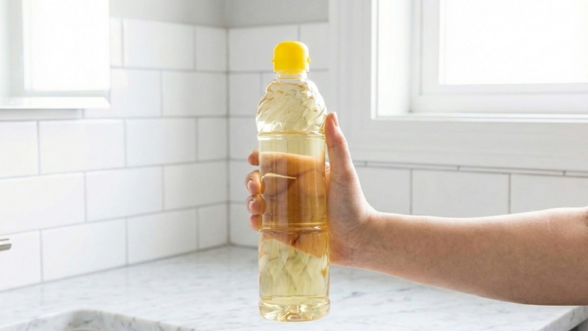 식초를 들고 있는 모습 / 기사 내용을 바탕으로 제작한 AI 이미지