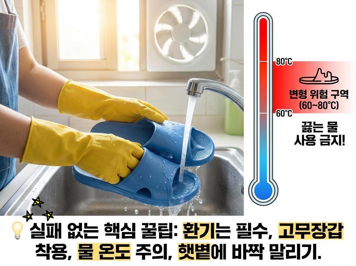 '욕실화-과탄산소다 세척, 핵심 꿀팁은?' 기사 내용 토대로 AI툴 활용해 제작한 자료사진.