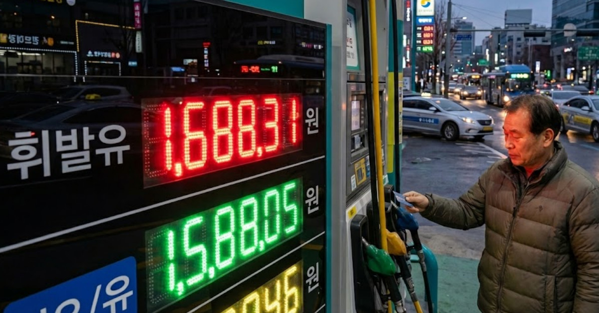 26년 2월 20일 유가. 기사 이해를 돕기 위해 AI로 제작한 이미지.