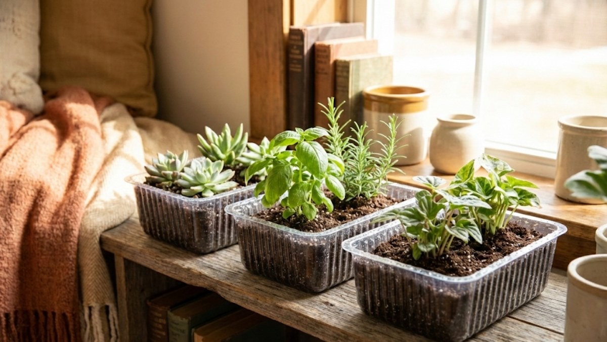 김통을 화분으로 활용한 모습 / 기사 내용을 바탕으로 제작한 AI 이미지