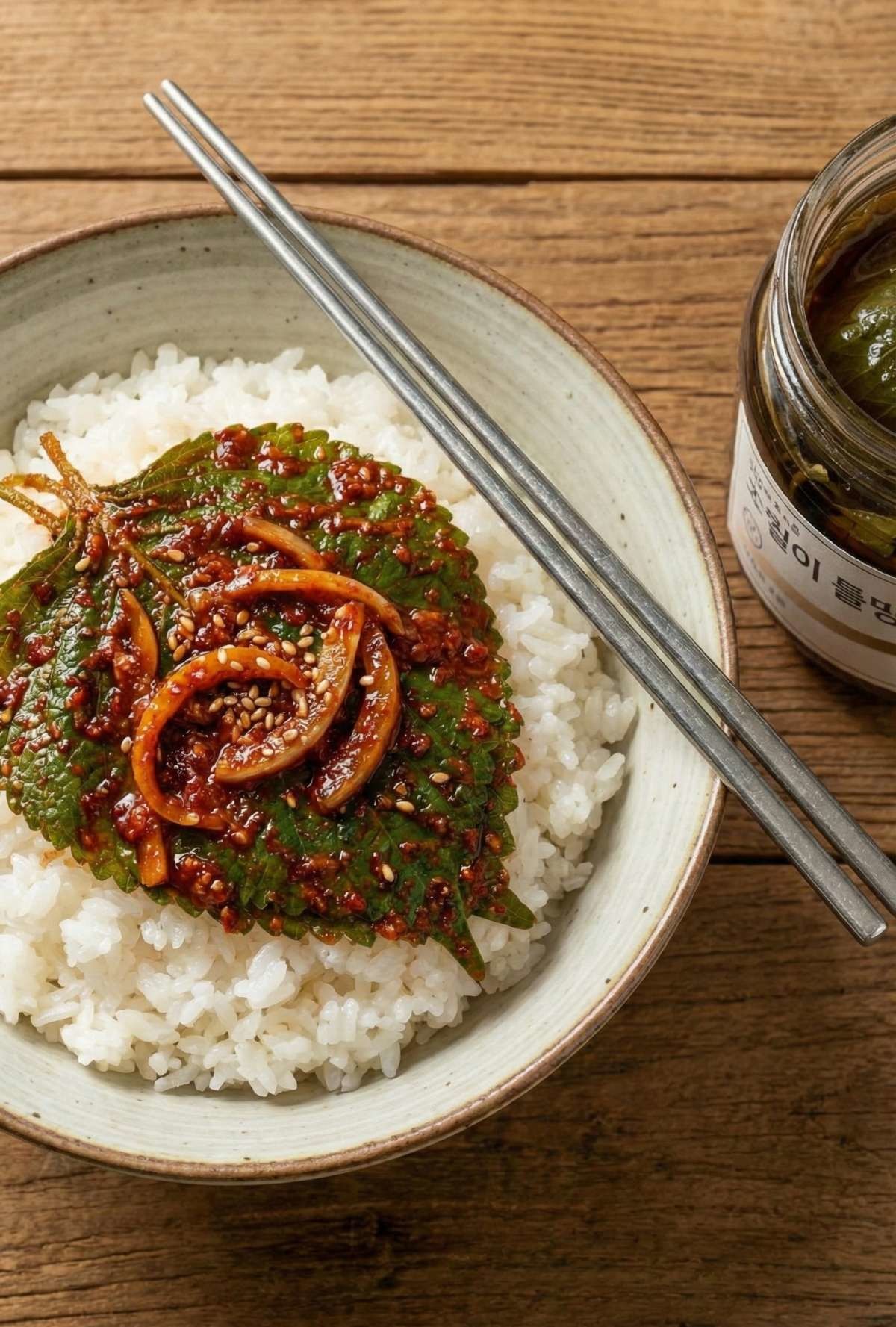 밥도둑 '깻잎지'. 기사 내용 토대로 AI툴 활용해 제작한 자료사진.