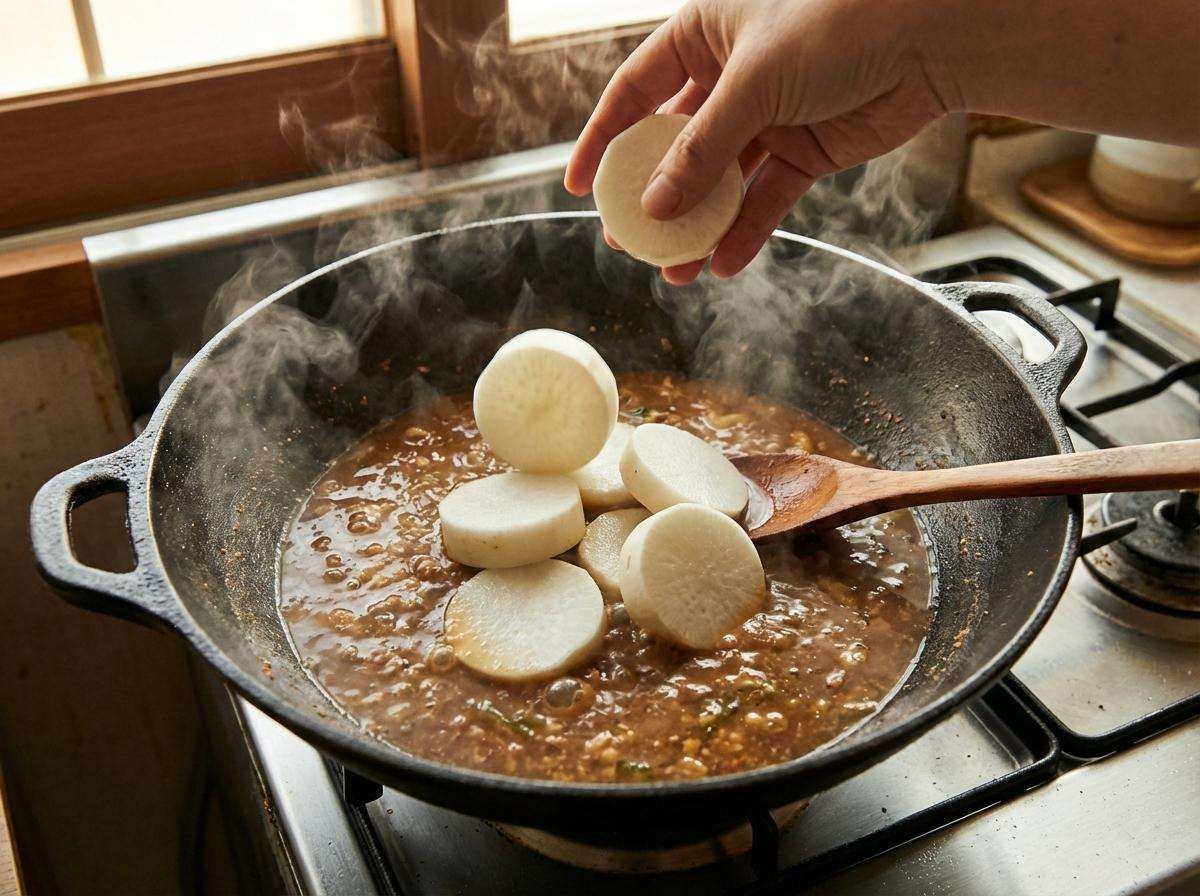 무된장찜 조리 과정. 기사 내용 토대로 AI툴 활용해 제작한 자료사진.