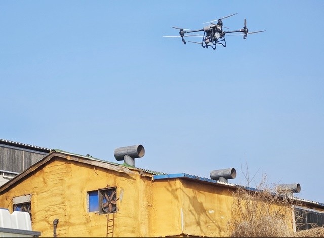 드론 항공 방제 작업