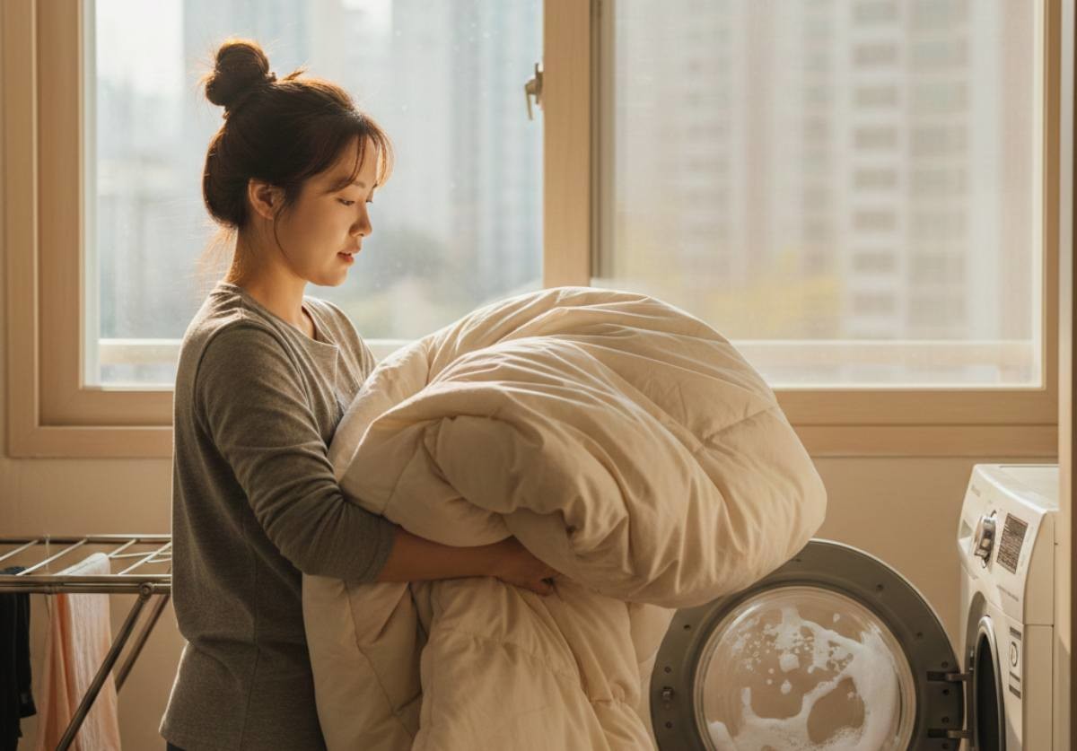 빨래 하는 모습 (AI 사진)