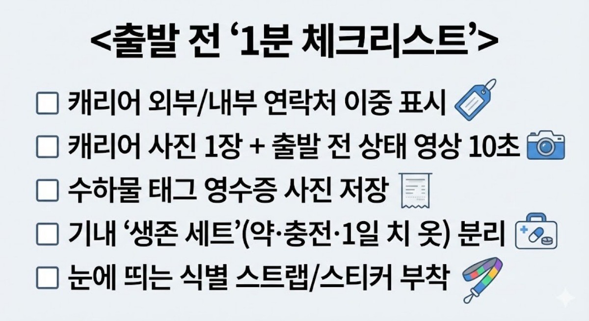 출발 전 '1분 체크리스트' / AI 제작