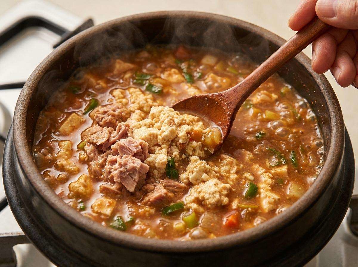 완성된 두부 참치 강된장 모습. 기사 내용 토대로 AI툴 활용해 제작한 자료사진.