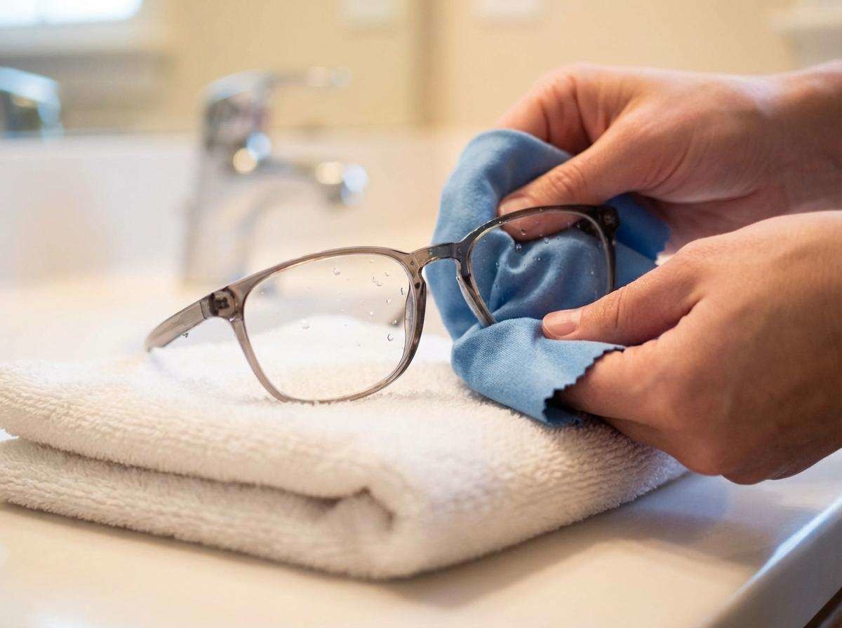 안경 깨끗하게 닦기. 기사 내용 토대로 AI툴 활용해 제작한 자료사진.