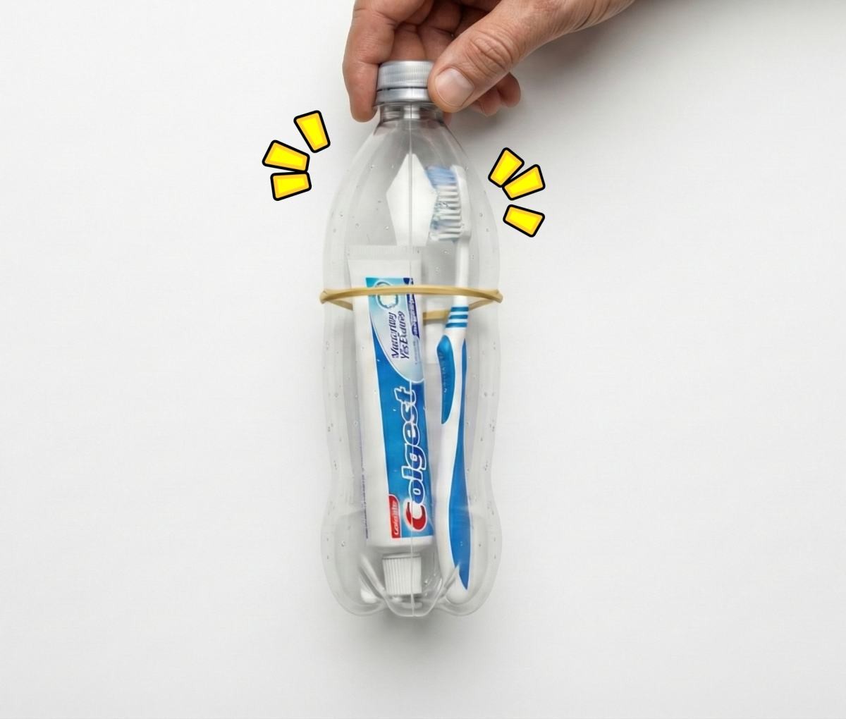 고무줄로 페트병을 감싸면 효과 더 ↑. 기사 내용 토대로 AI툴 활용해 제작한 자료사진.