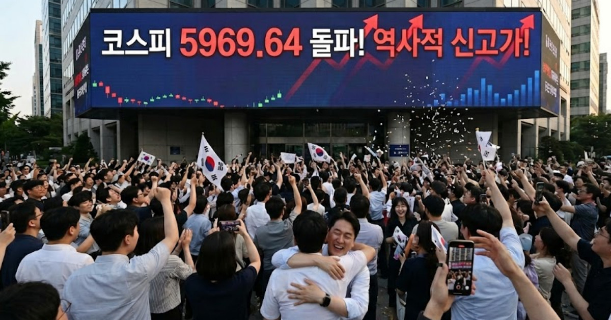 26년 2월 24일 코스피 마감 지수. 기사 이해를 돕기 위해 Ai로 제작한 이미지.