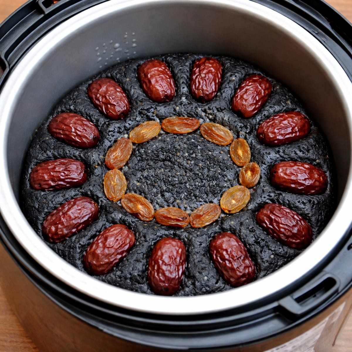 완성된 검은깨 케이크. 기사 내용 토대로 AI툴 활용해 제작한 자료사진.