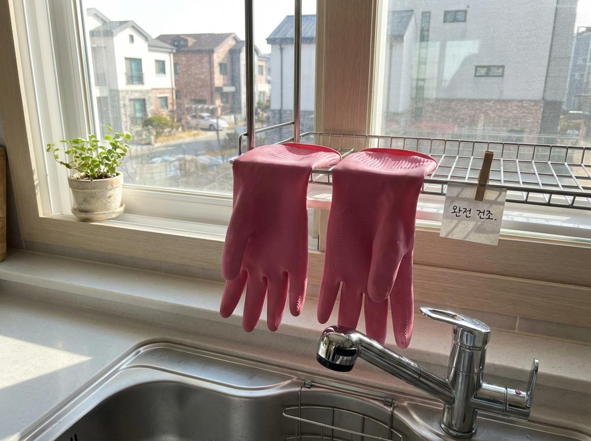 '고무장갑 관리 꿀팁은?!' 기사 내용 토대로 AI툴 활용해 제작한 자료사진.