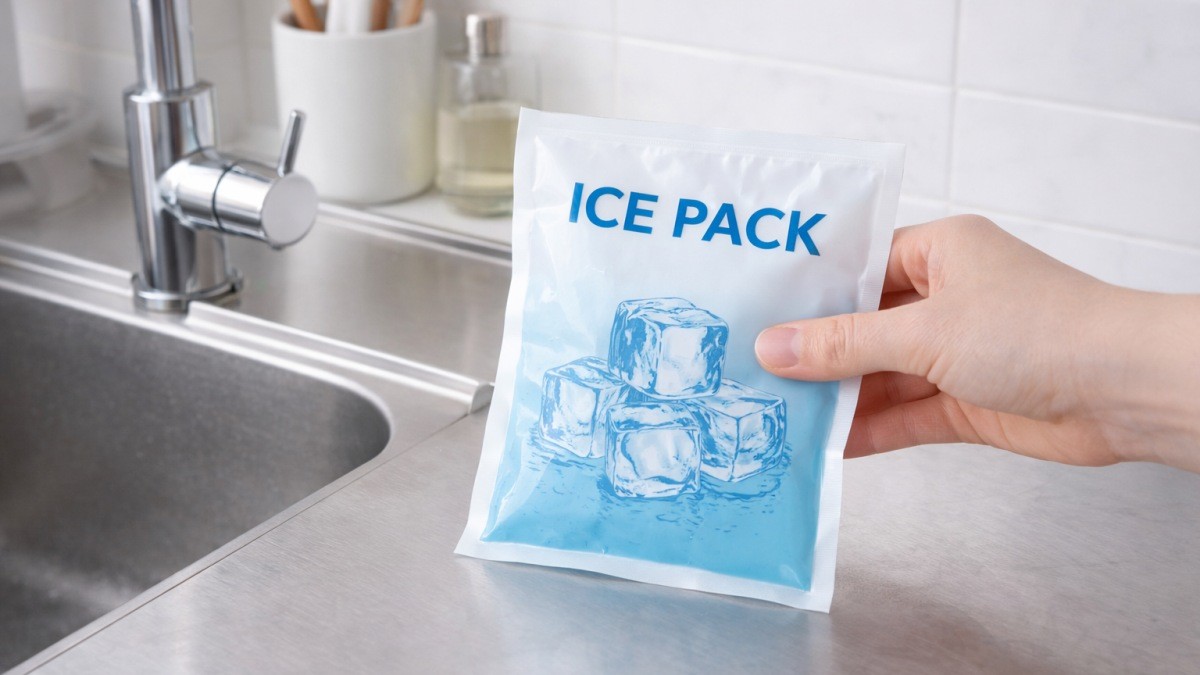 아이스팩을 활용하는 모습 / 기사 내용을 바탕으로 제작한 AI 이미지
